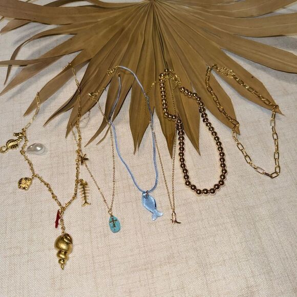 Boho seashell summer necklace M551 - Picture 3 of 4